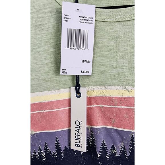 Buffalo David Bitton Mountain Adventure Graphic Tee Women's Crop Top Size M - Picture 6 of 6